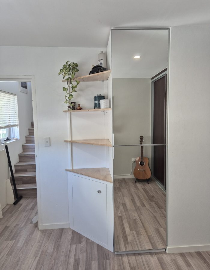Custom-built home office cabinet
